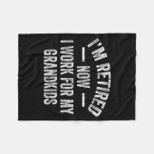 I’m Retired Now I Work For My Grandkids Fleecedecke (Vorderseite (Horizontal))