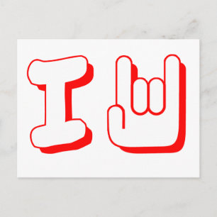 I \m/ Rock - Emo, Rocker, Alternative, Musik Postkarte