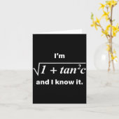 I’m Sec C And I Know It Funny Math Pun Math Lover Karte (Gelbe Blume)