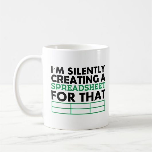 I’m Silently Creating a Spreadsheet For That Gift  Kaffeetasse (Links)