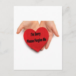I’m Sorry Please Forgive Me Valentine Hands Feiertagspostkarte