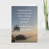 I’m Sorry Relationship Card | Elegant Apology Karte (Vorderseite)
