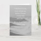 I’m Sorry Relationship Card | Elegant Apology Karte (Vorderseite)