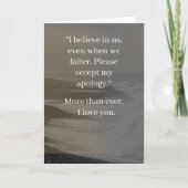 I’m Sorry Relationship Card | Elegant Apology Karte (Vorderseite)