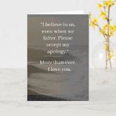 I’m Sorry Relationship Card | Elegant Apology Karte (Gelbe Blume)