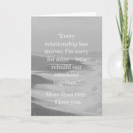 I’m Sorry Relationship Card | Elegant Apology Karte