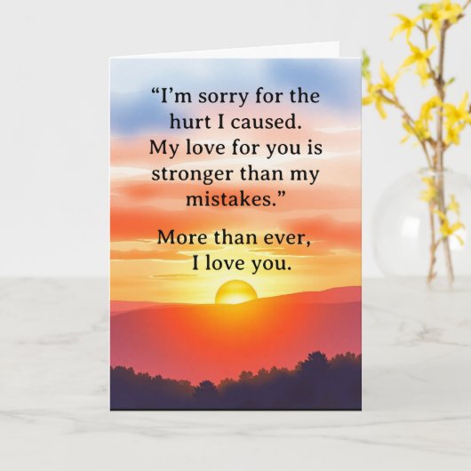 I’m Sorry Relationship Card Karte (Gelbe Blume)