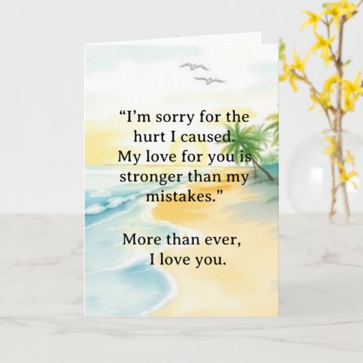 I’m Sorry Relationship Card Karte (Gelbe Blume)