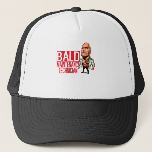 I’m The Bald Maintenance Technician Job Gift Idea Truckerkappe (Vorderseite)