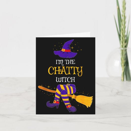 I’m The Chatty Witch Family Matching Costume Hallo Karte (Vorderseite)