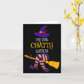 I’m The Chatty Witch Family Matching Costume Hallo Karte (Gelbe Blume)
