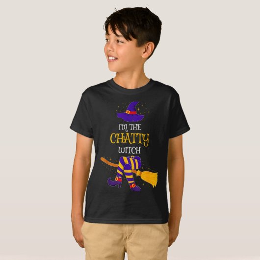 I’m The Chatty Witch Family Matching Costume Hallo T-Shirt (Vorne ganz)