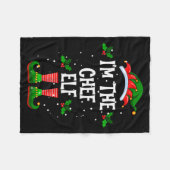 I’m The Chef Elf Christmas Xmas Pajama Pj Men Wome Fleecedecke (Vorderseite (Horizontal))