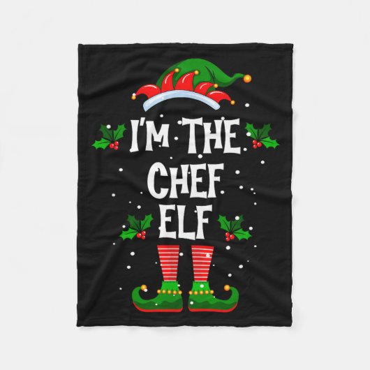 I’m The Chef Elf Christmas Xmas Pajama Pj Men Wome Fleecedecke (Vorderseite)