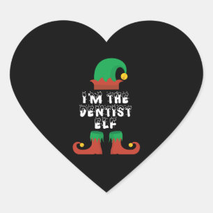 I’m the Dentist Elf Christmas design Gift for Herz-Aufkleber