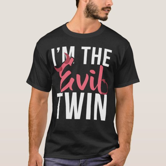I m the evil twin Halloween horror T-Shirt (Vorderseite)