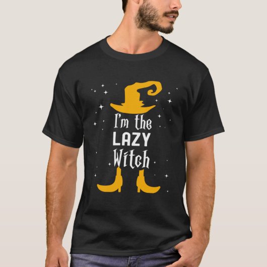 I m The Lazy Witch Matching Halloween Family Group T-Shirt (Vorderseite)