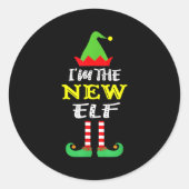 I M The New Elf Matching Group Christmas Party Xma Runder Aufkleber (Vorderseite)