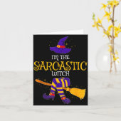 I’m The Sarcastic Witch Family Matching Costume Ha Karte (Gelbe Blume)