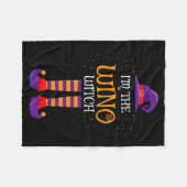 I’m The Wino Witch Halloween Family Matching Group Fleecedecke (Vorderseite (Horizontal))