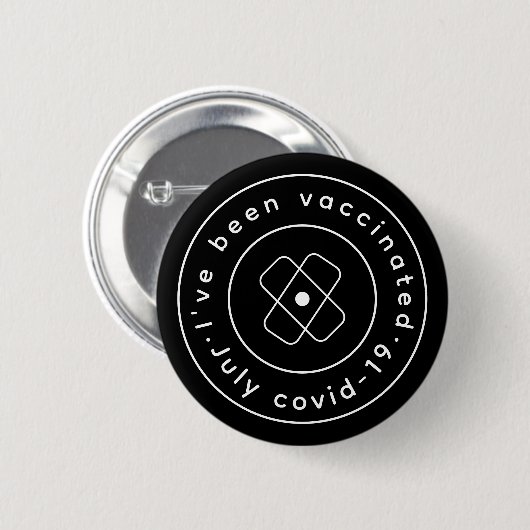 I’m Vaccinated | Covid-19 Band-Aid Statement  Button (Vorne & Hinten)