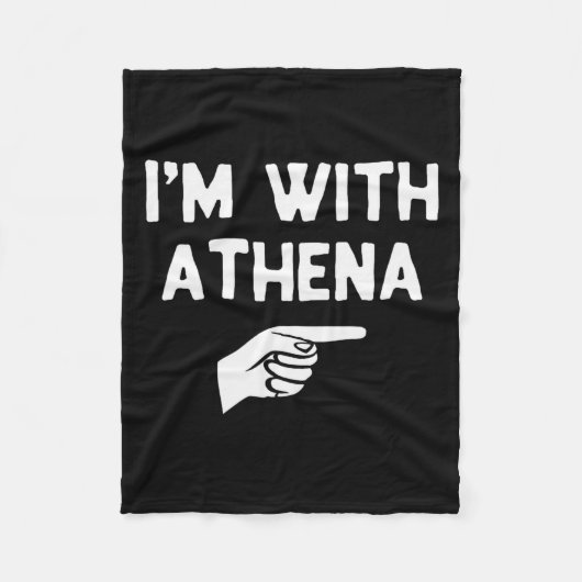 I’m With Athena Funny Halloween Matching Costume Fleecedecke (Vorderseite)