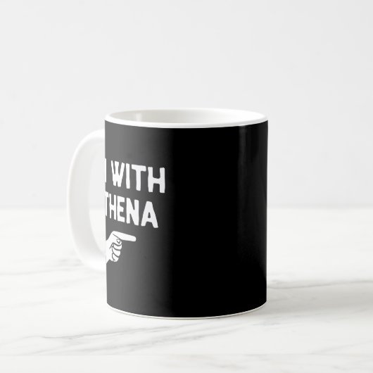 I’m With Athena Funny Halloween Matching Costume Kaffeetasse (Vorderseite Links)