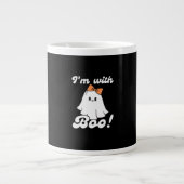I’m With Boo Funny Retro Jumbo-Tasse (Vorderseite)