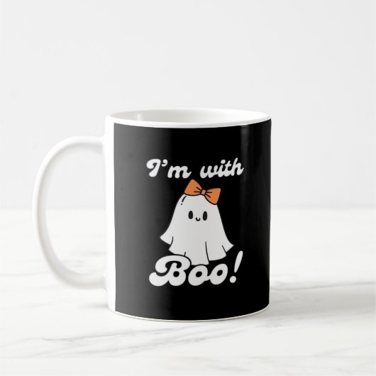 I’m With Boo Funny Retro Kaffeetasse (Links)