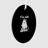 I’m With Boo Funny Retro Ornament (Vorderseite)