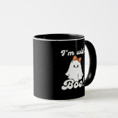 I’m With Boo Funny Retro Tasse (VorderseiteRechts)