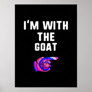 I’m With Goat Tie Dye Halloween Matching Pärchen Poster