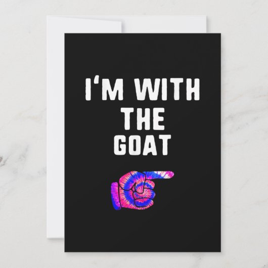 I’m With Goat Tie Dye Halloween Matching Pärchen Save The Date (Vorderseite)