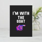 I’m With Goat Tie Dye Halloween Matching Pärchen Save The Date (Stehend Vorderseite)