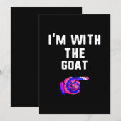 I’m With Goat Tie Dye Halloween Matching Pärchen Save The Date (Vorne/Hinten)