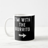 I’m With The Burrito Funny Halloween Couple Costum Kaffeetasse (Links)