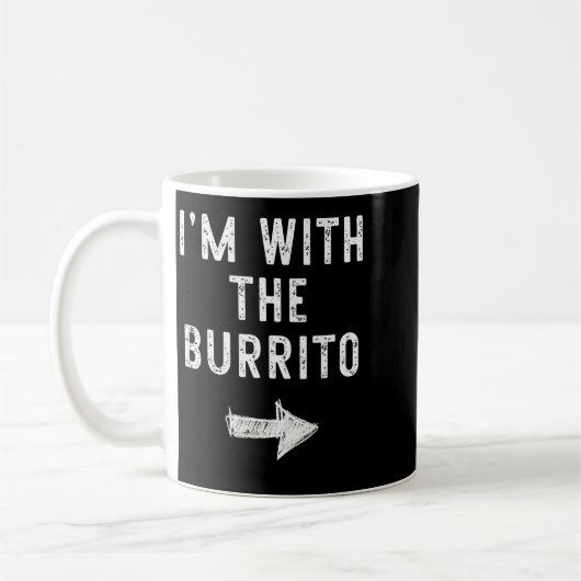 I’m With The Burrito Funny Halloween Couple Costum Kaffeetasse (Links)