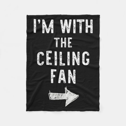 I’m With The Ceiling Fan Funny Halloween Couple Co Fleecedecke (Vorderseite)