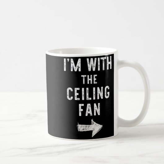 I’m With The Ceiling Fan Funny Halloween Couple Co Kaffeetasse (Rechts)
