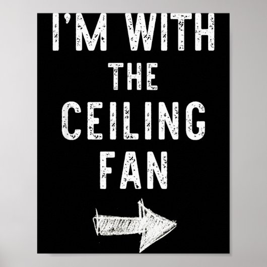 I’m With The Ceiling Fan Funny Halloween Couple Co Poster (Vorne)