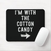I’m With The Cotton Candy Funny Halloween Couple C Mousepad (Mit Mouse)