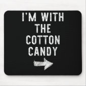 I’m With The Cotton Candy Funny Halloween Couple C Mousepad (Vorne)