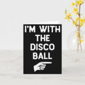 I’m With The Disco Ball Funny Halloween Matching C Karte (Gelbe Blume)