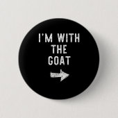 I’m With The Goat Funny Halloween Couple Costume Button (Vorderseite)