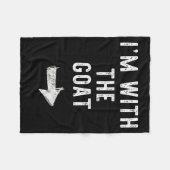 I’m With The Goat Funny Halloween Couple Costume Fleecedecke (Vorderseite (Horizontal))