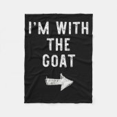 I’m With The Goat Funny Halloween Couple Costume Fleecedecke (Vorderseite)