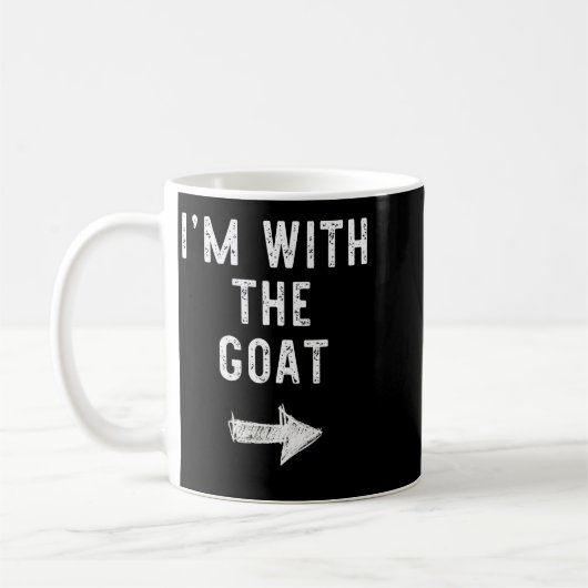 I’m With The Goat Funny Halloween Couple Costume Kaffeetasse (Links)