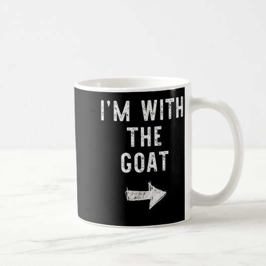 I’m With The Goat Funny Halloween Couple Costume Kaffeetasse (Rechts)