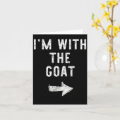 I’m With The Goat Funny Halloween Couple Costume  Karte (Gelbe Blume)