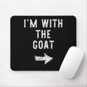 I’m With The Goat Funny Halloween Couple Costume Mousepad (Mit Mouse)